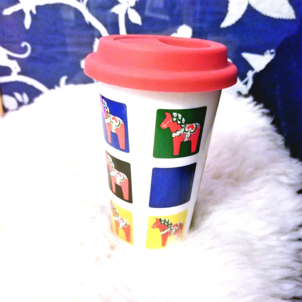 Sagaform Dala Horse Porcelain Take Away Mug